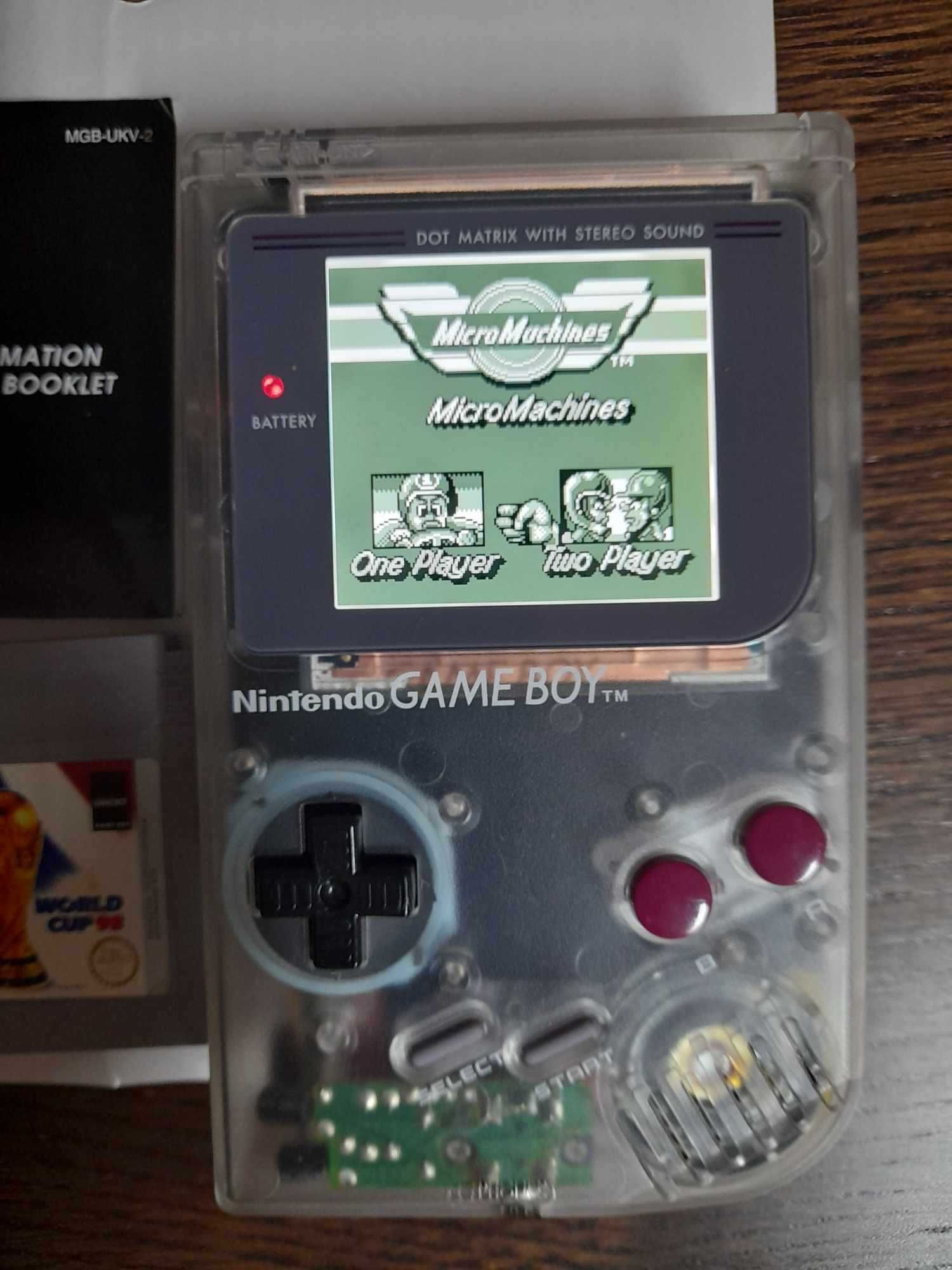 Game Boy DMG Transparente com ecrã LCD IPS