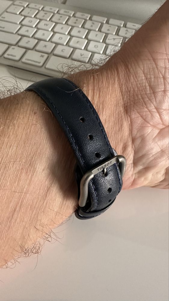 Zegarek męski Tissot Titanium PR50 skorzany niebieski pasek