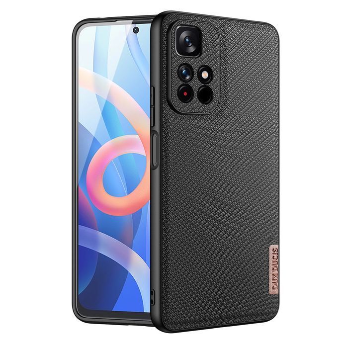 Dux Ducis Fino etui pokryte nylonowym materiałem Poco M4 Pro 5G czarny