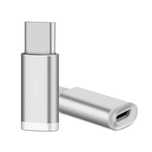 Adapter Micro USB DO USB-C 3.1 Ładowanie i Dane Srebrny
