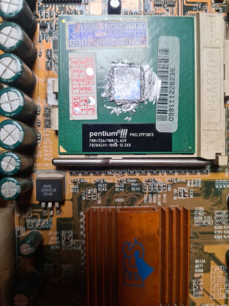 Płyta główna ECS P6VXA socket 370 SDRAM  retro pc