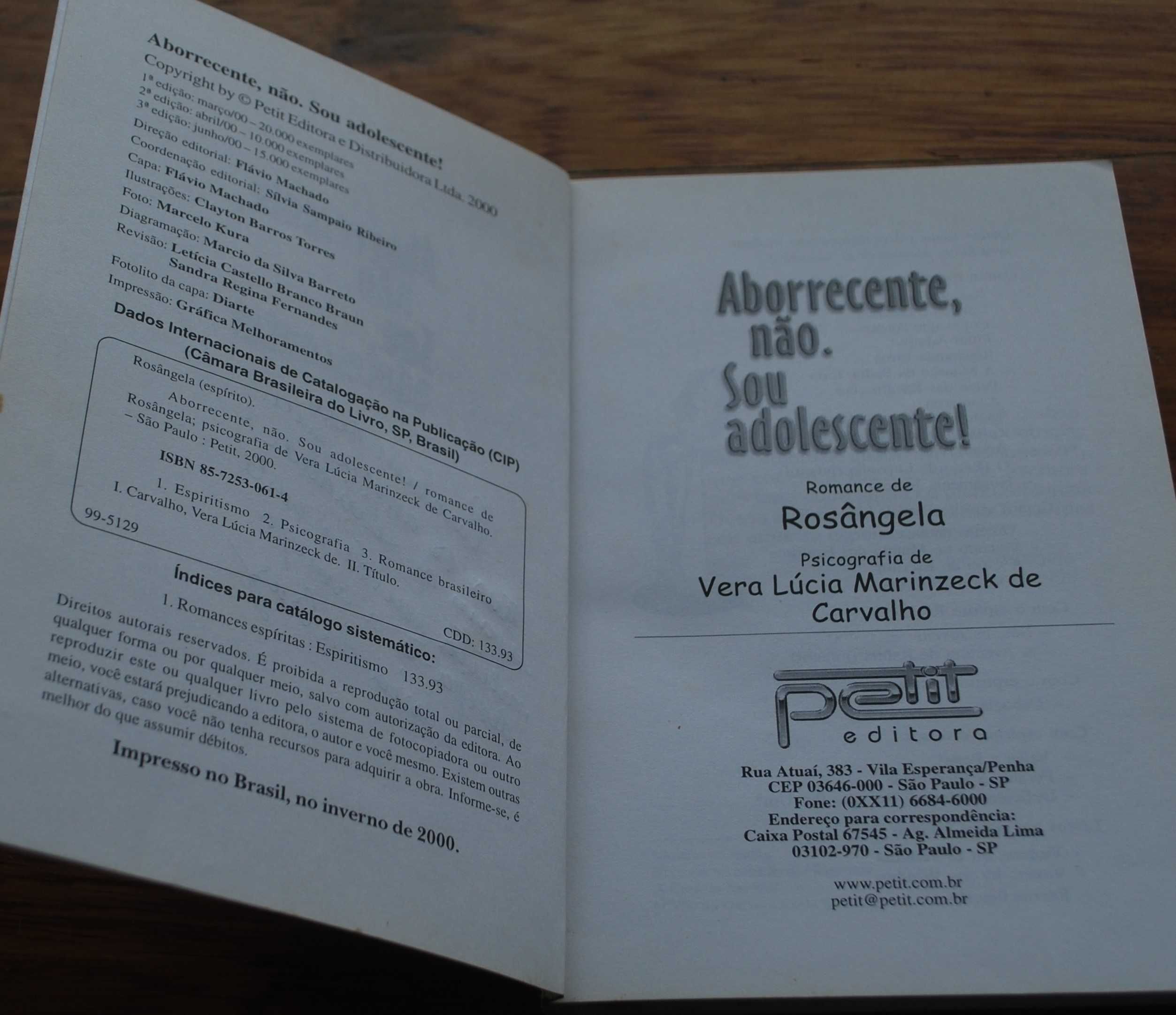 Aborrecente Não. Sou Adolescente (Romance Espírita de Rosângela)