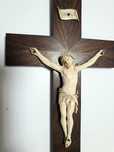 Maravilhoso antigo crucifixo - Pau Santo com precioso Cristo esculpido