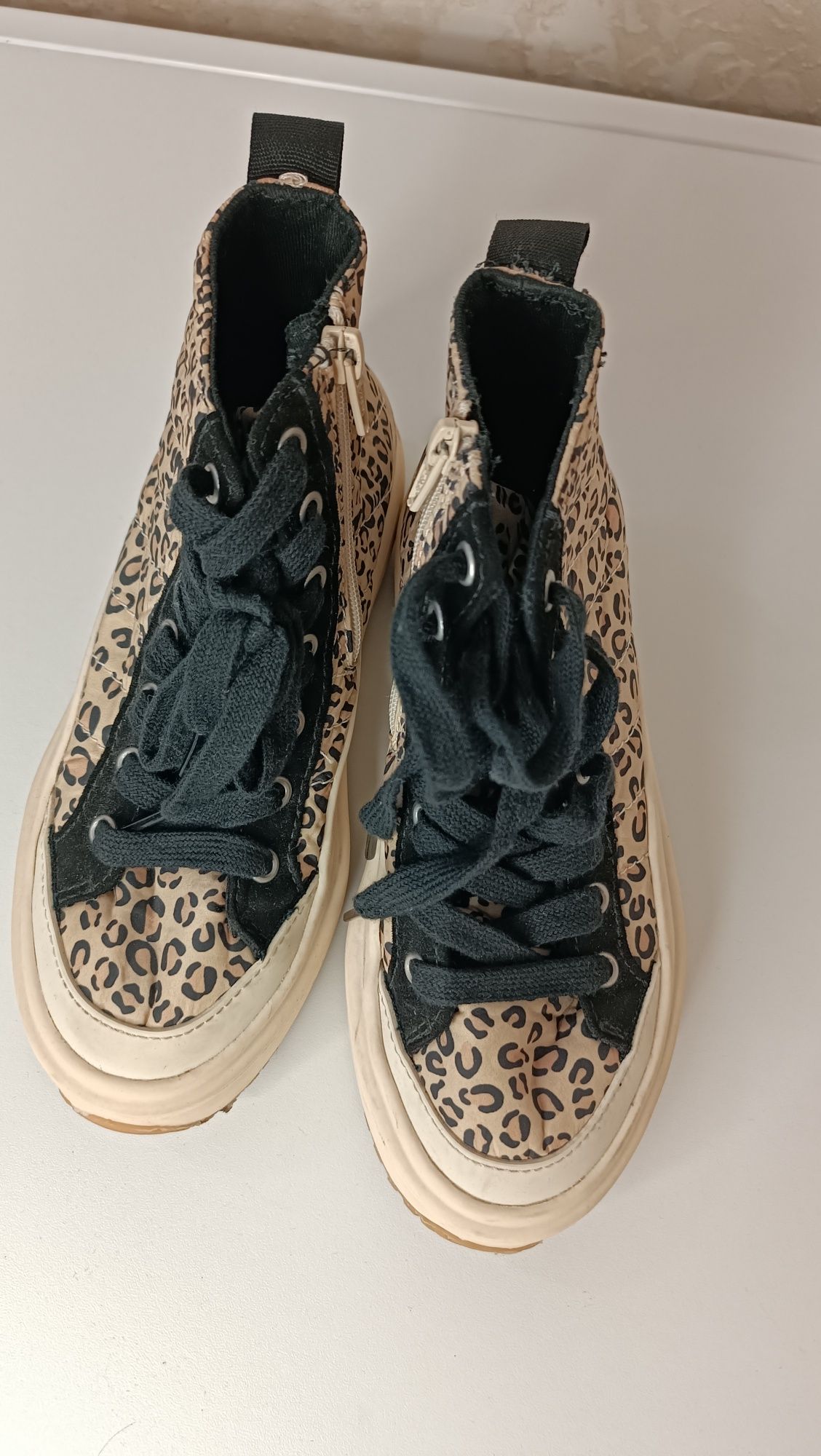 Кеди, хайтопи Zara, леопард