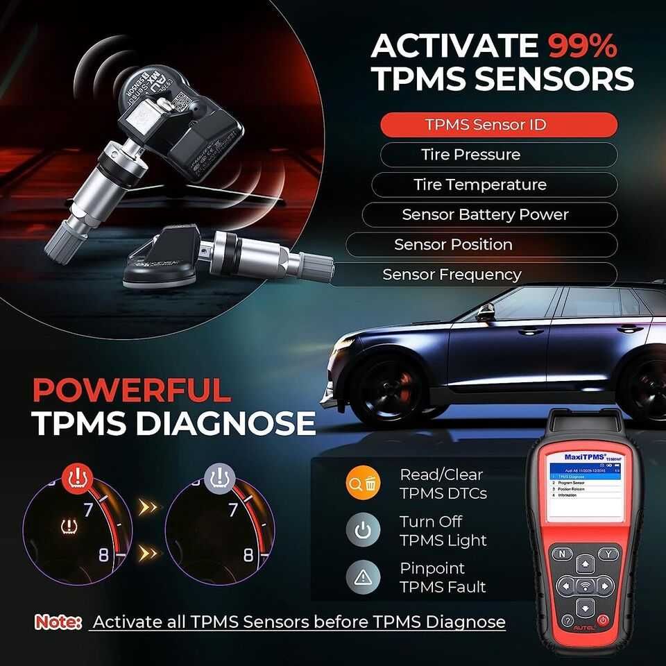 Autel MaxiTPMS TS508WFK-8 Máquina Programação Válvulas TPMS (NOVO)