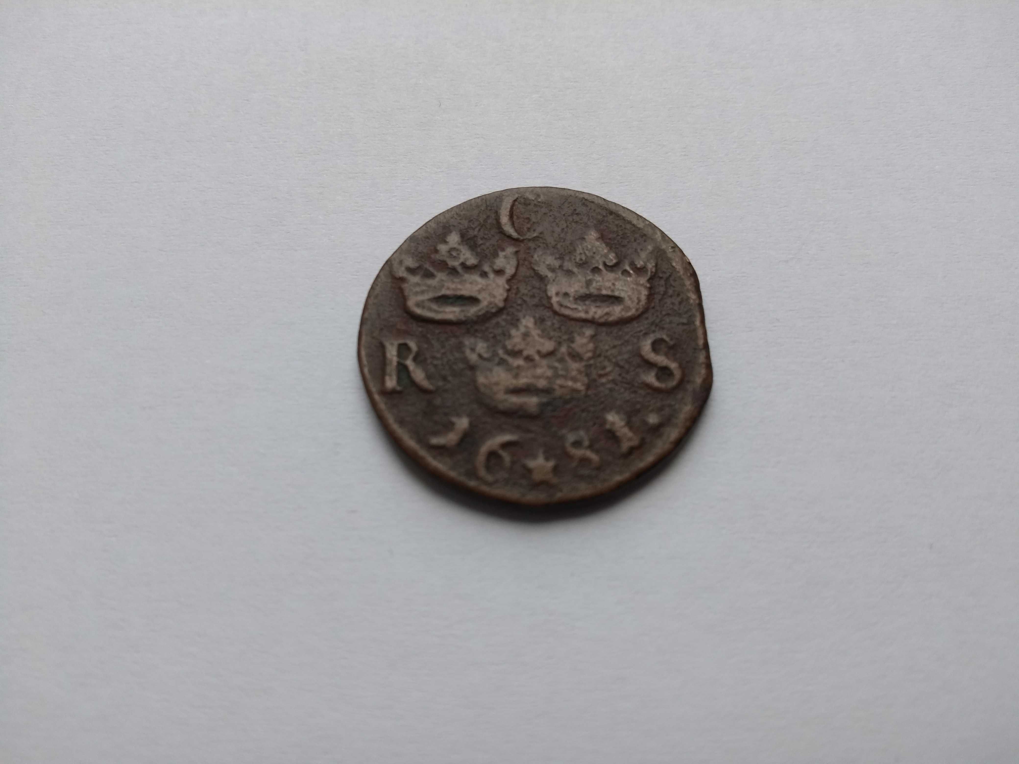 Монета Швеция ⅙ эре, 1681 год