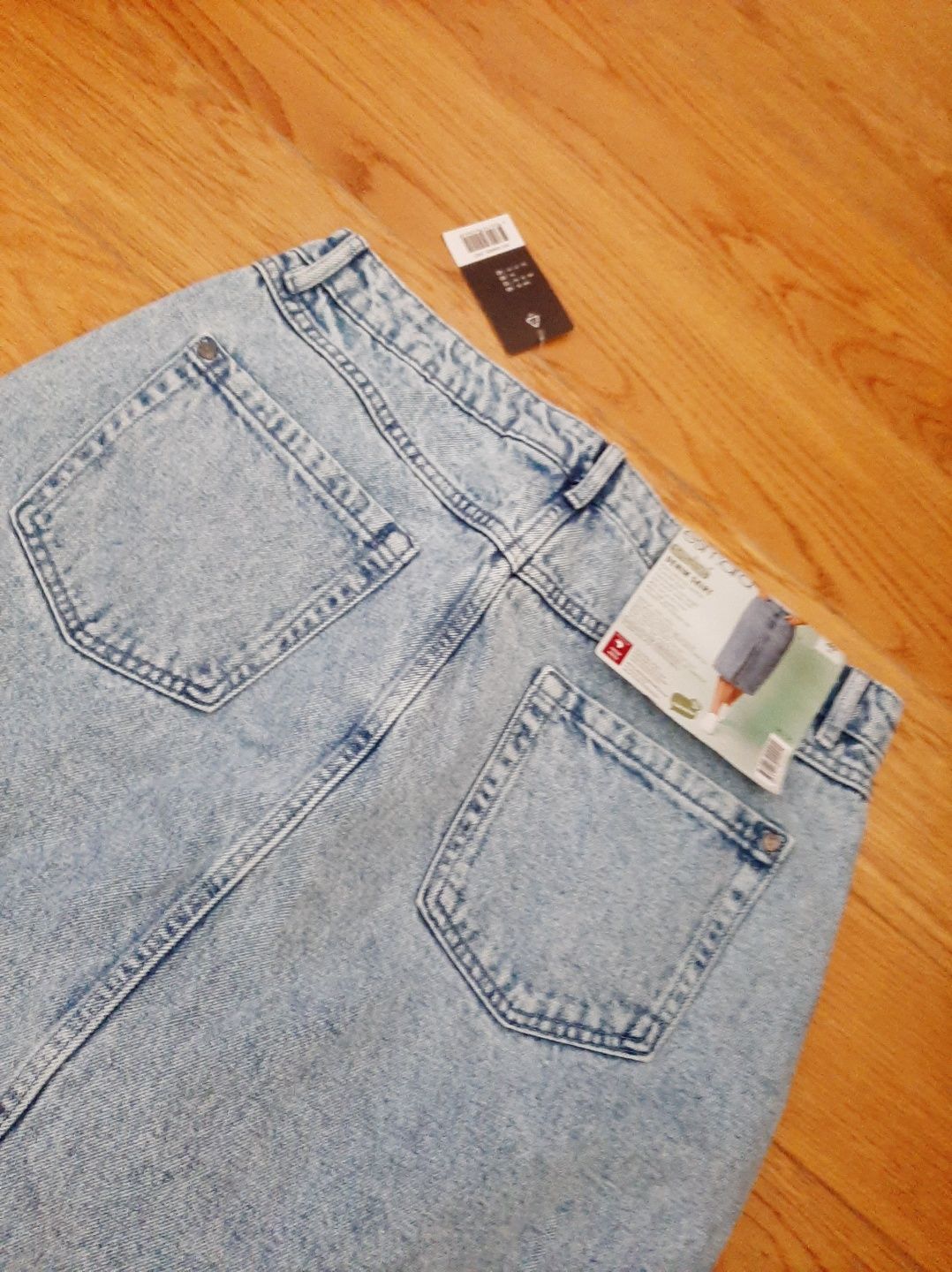 Jeansowe spódnica z rozporkiem