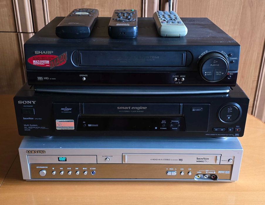 Magnetowid VHS Sony, Sharp, Samsung