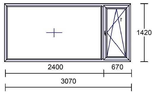 Okno/witryna Bajcar 307/142 cm
Rozmiary 307/142 cm.