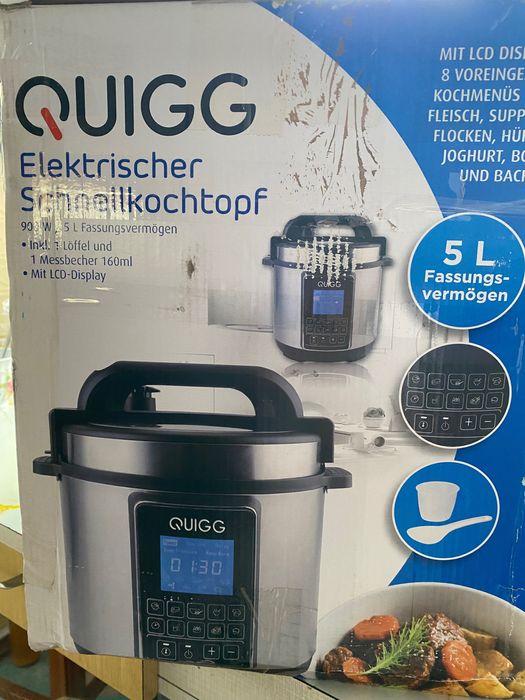 Мультиварка багатофункціональна
QUIGG WK800, 900 Вт, нержавіюча
сталь