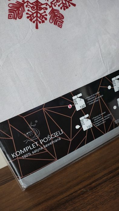 Pościel 160x200 komplet pościeli świąteczna mikołaje