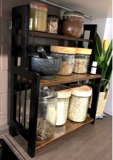 Półka Regał Organizer Do Kuchni Łazienki Stojak Loft Minimalistyczny