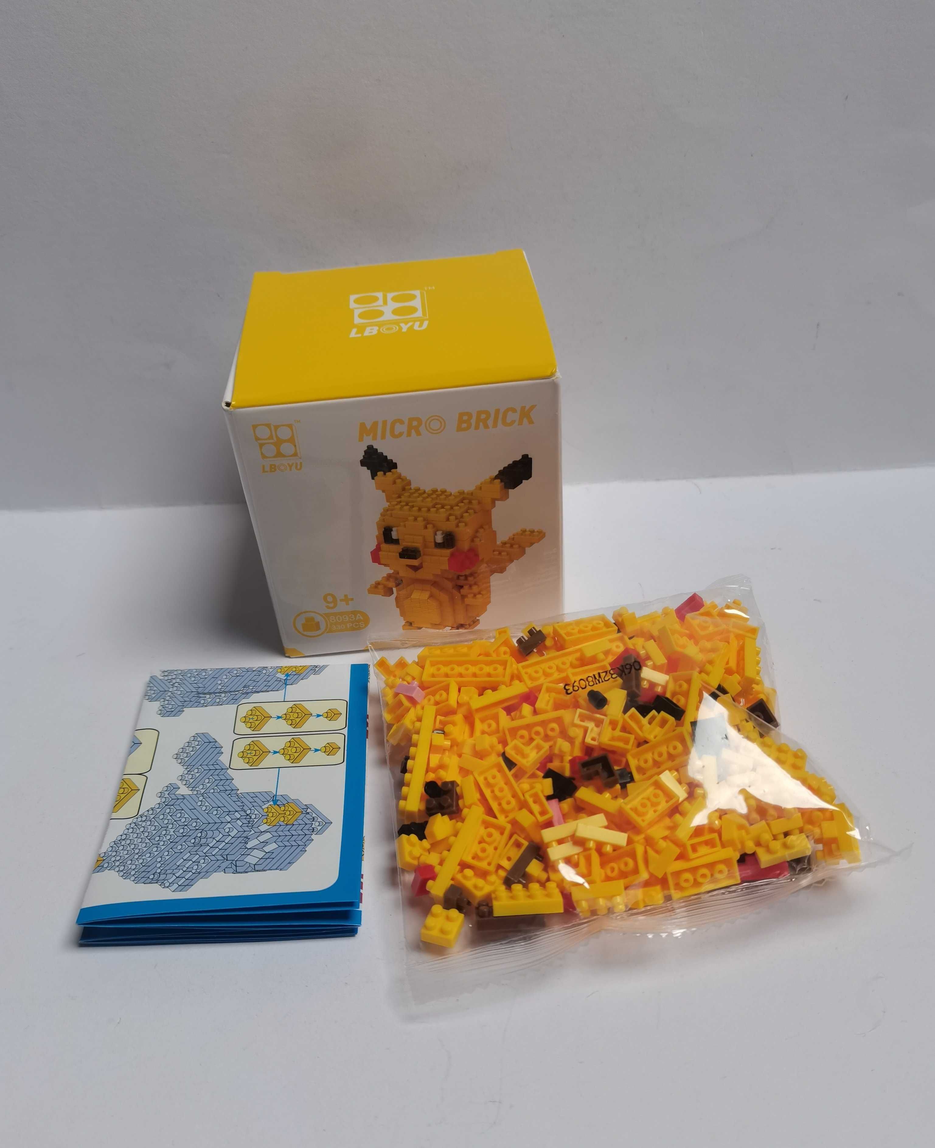 Mini klocki, figurka do złożenia: Pikachu (Pokemony, anime) + pudełko