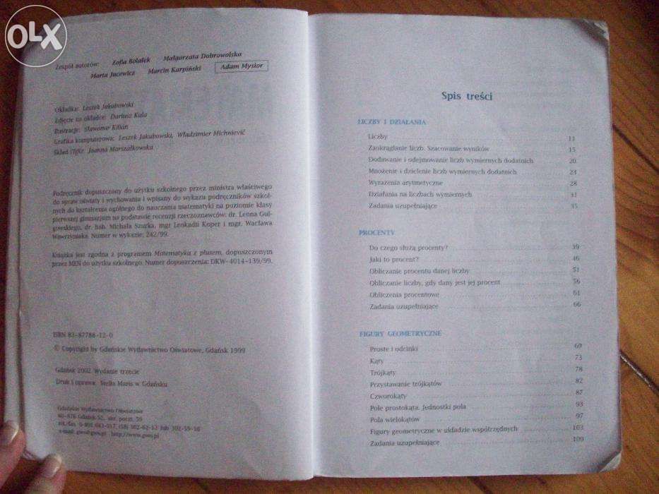 Używany podręcznik dla gimnazjum MATEMATYKA 1 Matematyka z Plusem