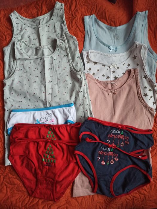 Zestaw podkoszulki H&M majtki Coccodrillo rozm. 122