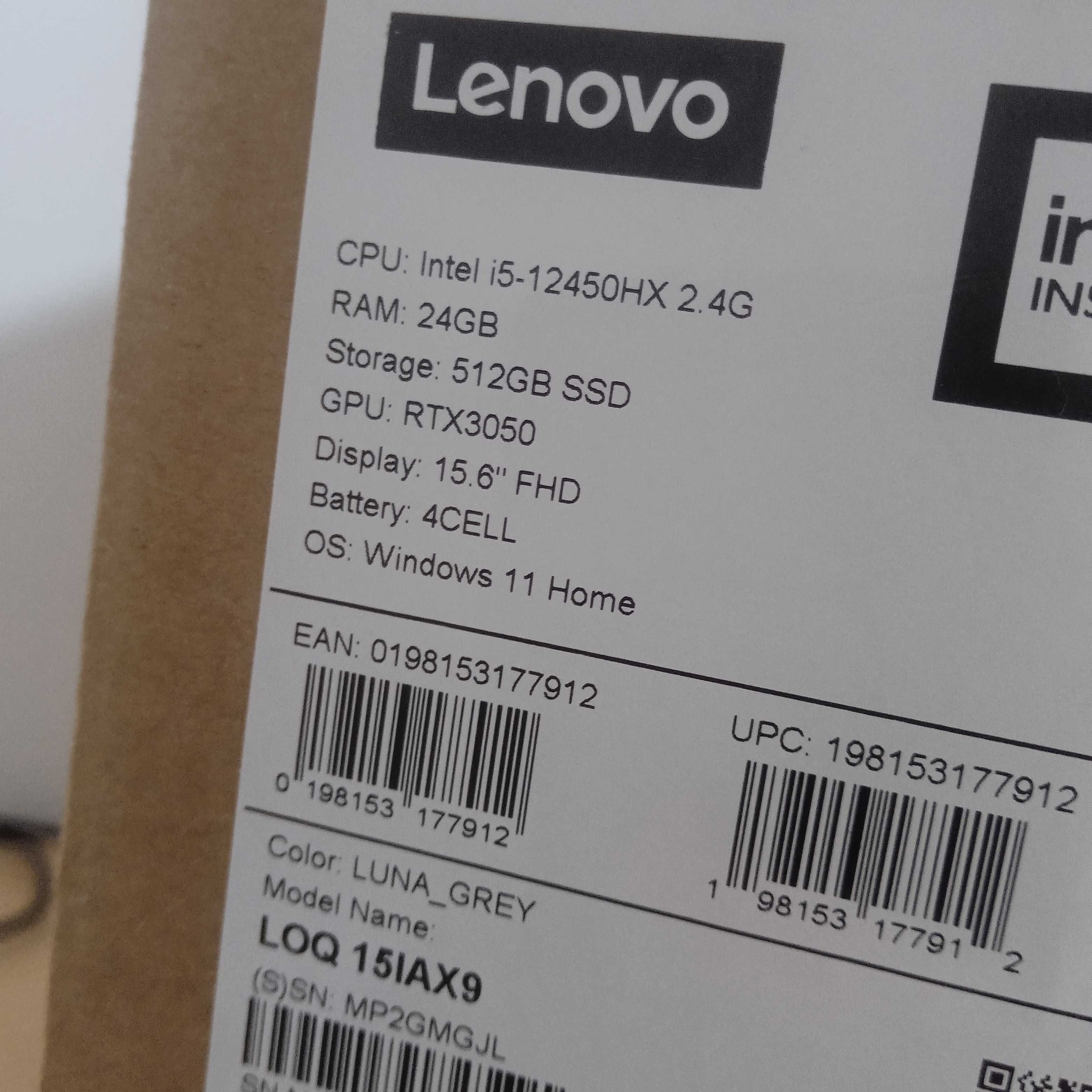 Laptop Lenovo Intel i5