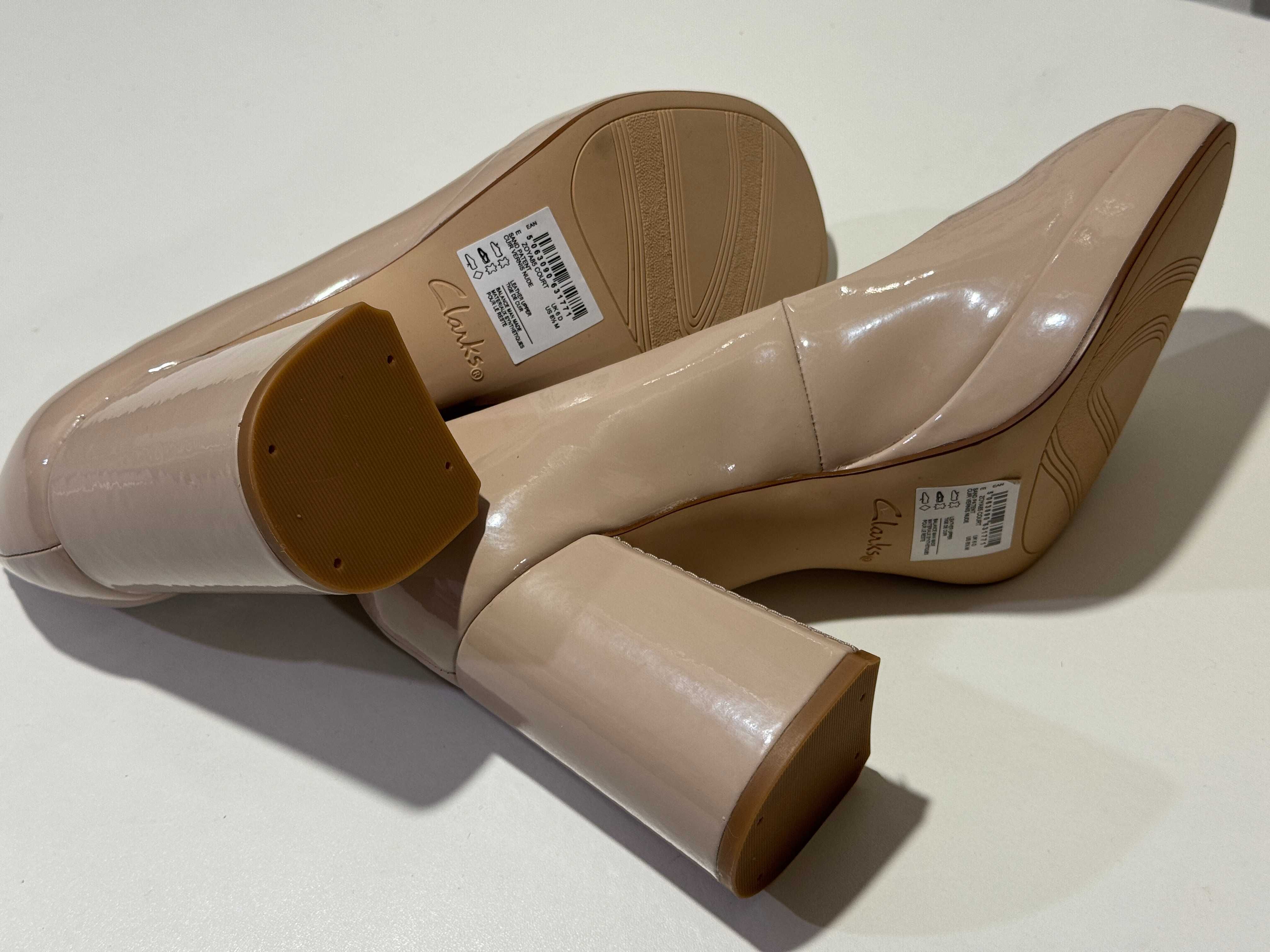 Туфлі жіночі лаковані Clarks, 39.5р