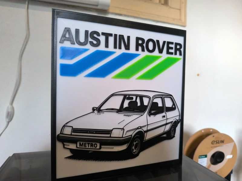 Lightbox/ Luminaria decorativa Austin Rover Metro