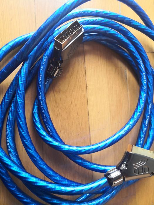 Cabo Scart- Qed Sqart Dual Screen Silver Reference AV com 5 m