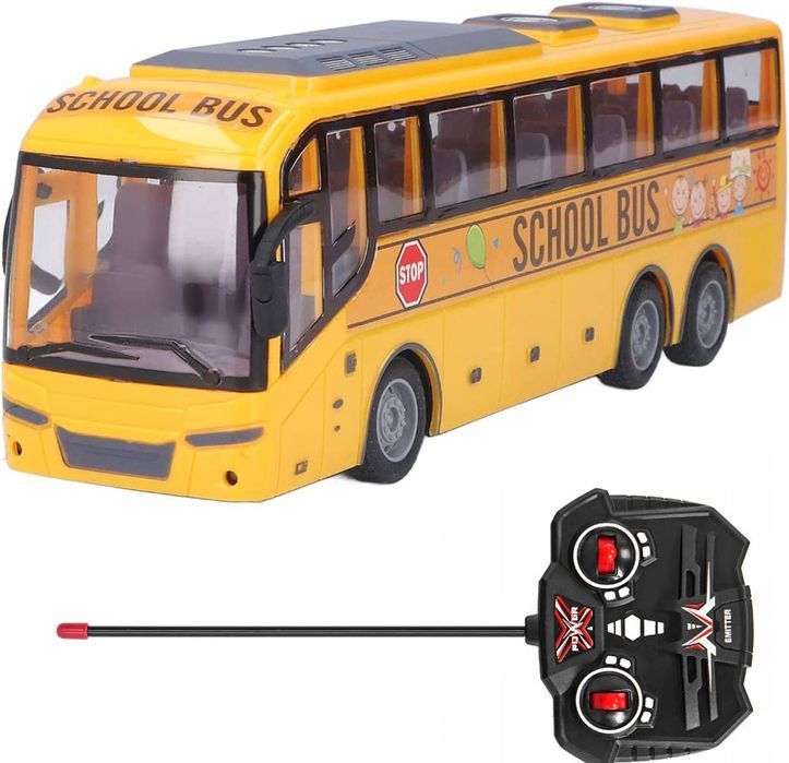 Autobus Szkolny Zdalnie Sterowany Światła Led Auto