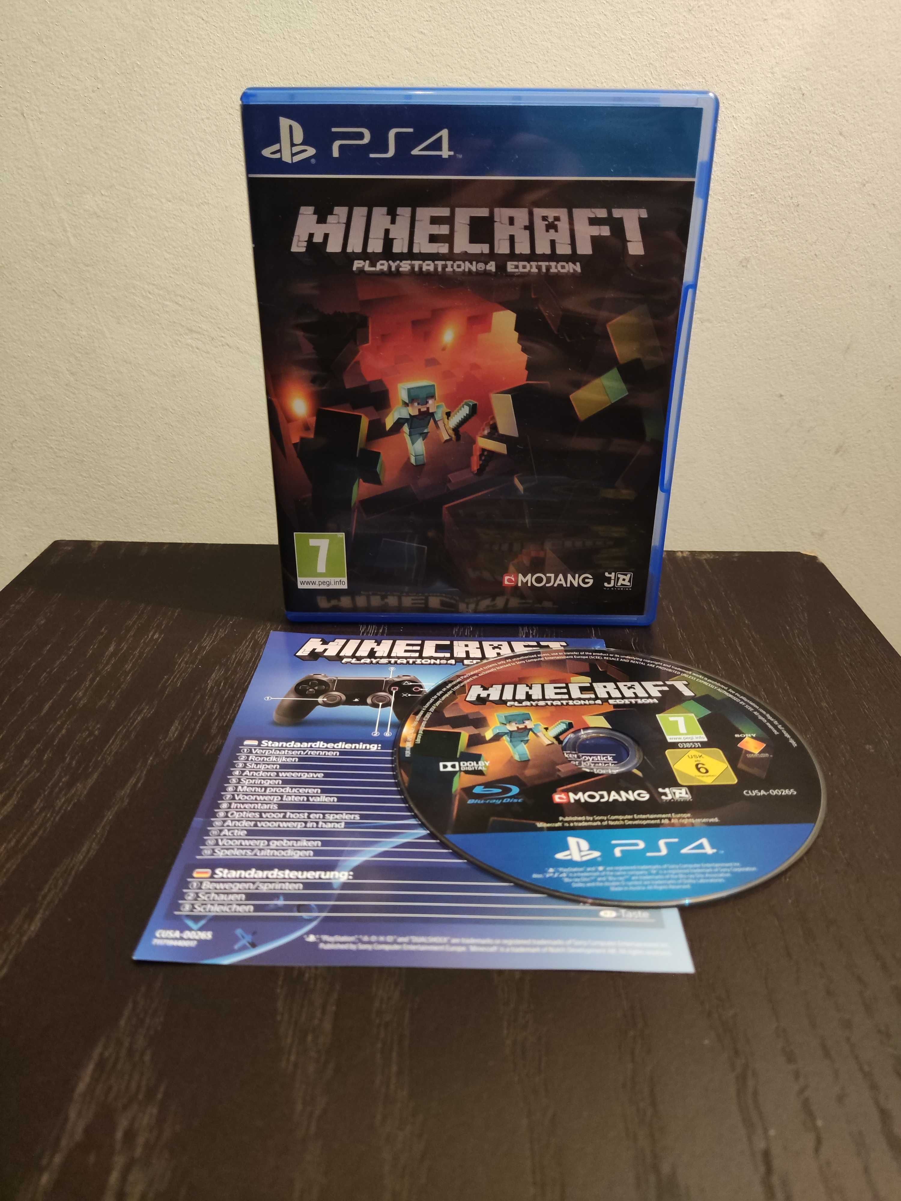 Minecraft para PlayStation 4 com caixa em ótimo estado geral