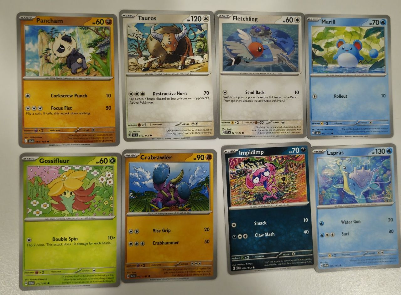 62 cartas pokémon