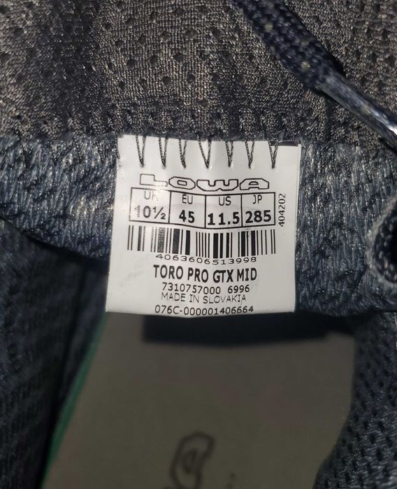 Ботинки треккинговые Lowa Toro Pro GTX Mid Navy Оригинал 42 42,5 45