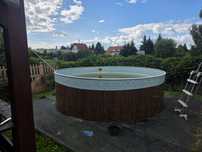 Basen ogrodowy stalowy 360cm + roczna pompa+ drabinka
