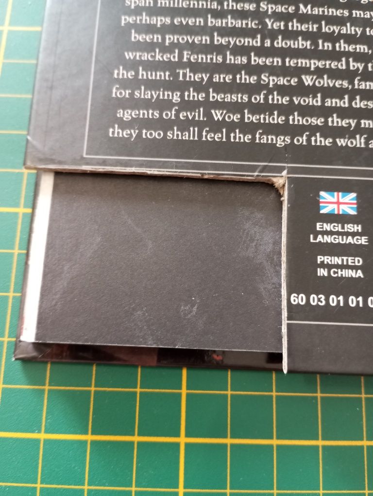 Warhammer 40k Codex Spacer Wolves uszkodzony