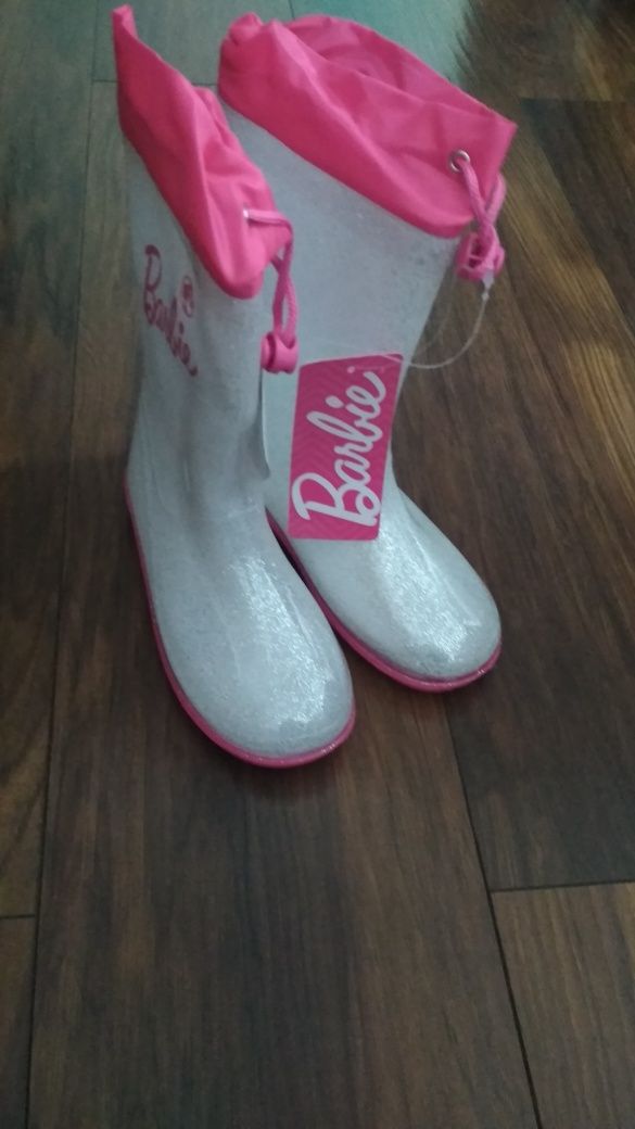 Nowe brokatowe kalosze Barbie r. 31/32