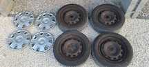 Kola 195/65/15 rozstaw 5x108, otwór centrujacy 63,4 +Kolpaki kola FORD