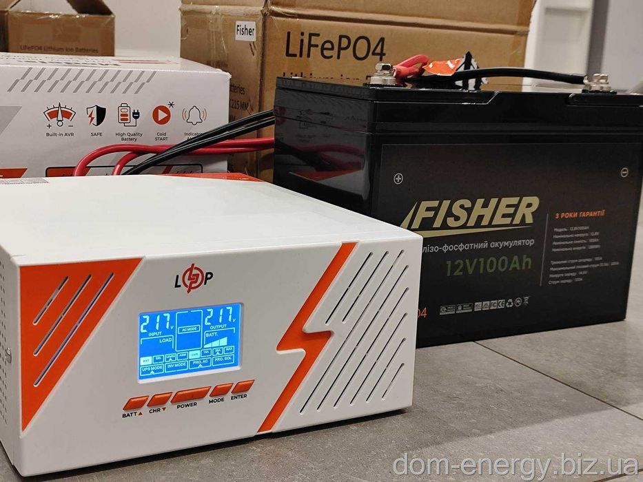 Идеальный комплект резервного питания ИБП 1000W 12V Акумулятор LiFePO4
