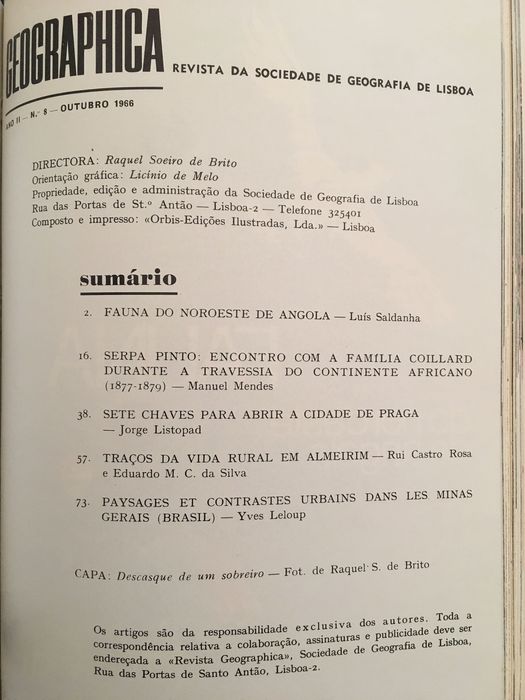 Geographica (Angola-Moçambique-Almeirim-Porto Covo-Açores)