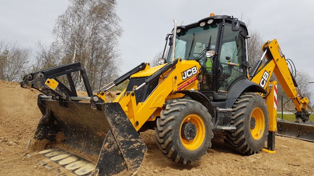 Usługi koparko-ładowarką, koparka, pracę ziemne, wykopy.