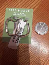 Сережки срібні. seed & sage sterling silver 925