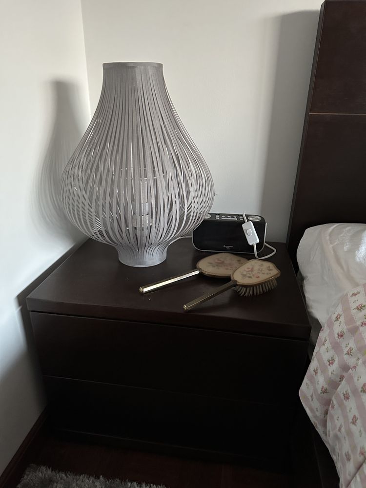 Mobília de quarto de casal em mogno