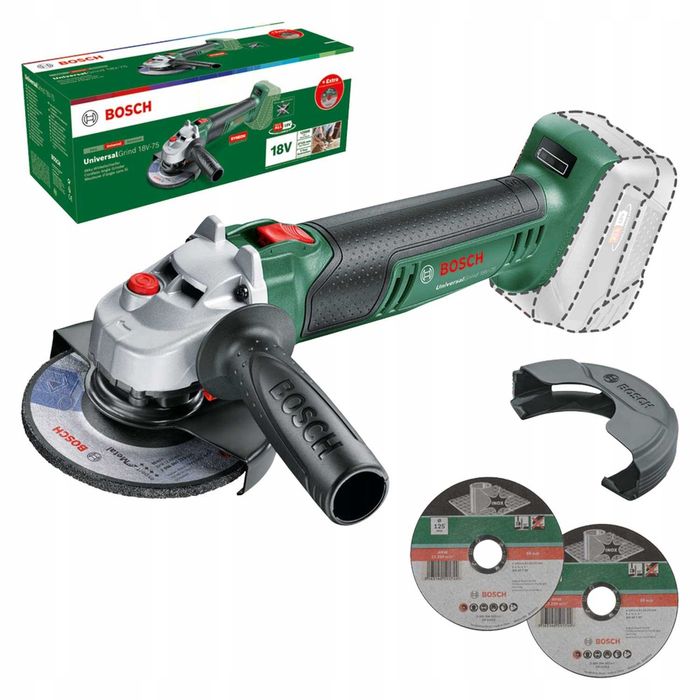 Bosch akumulatorowa szlifierka kątowa UniversalGrind 18V-75 + 2 Tarcze