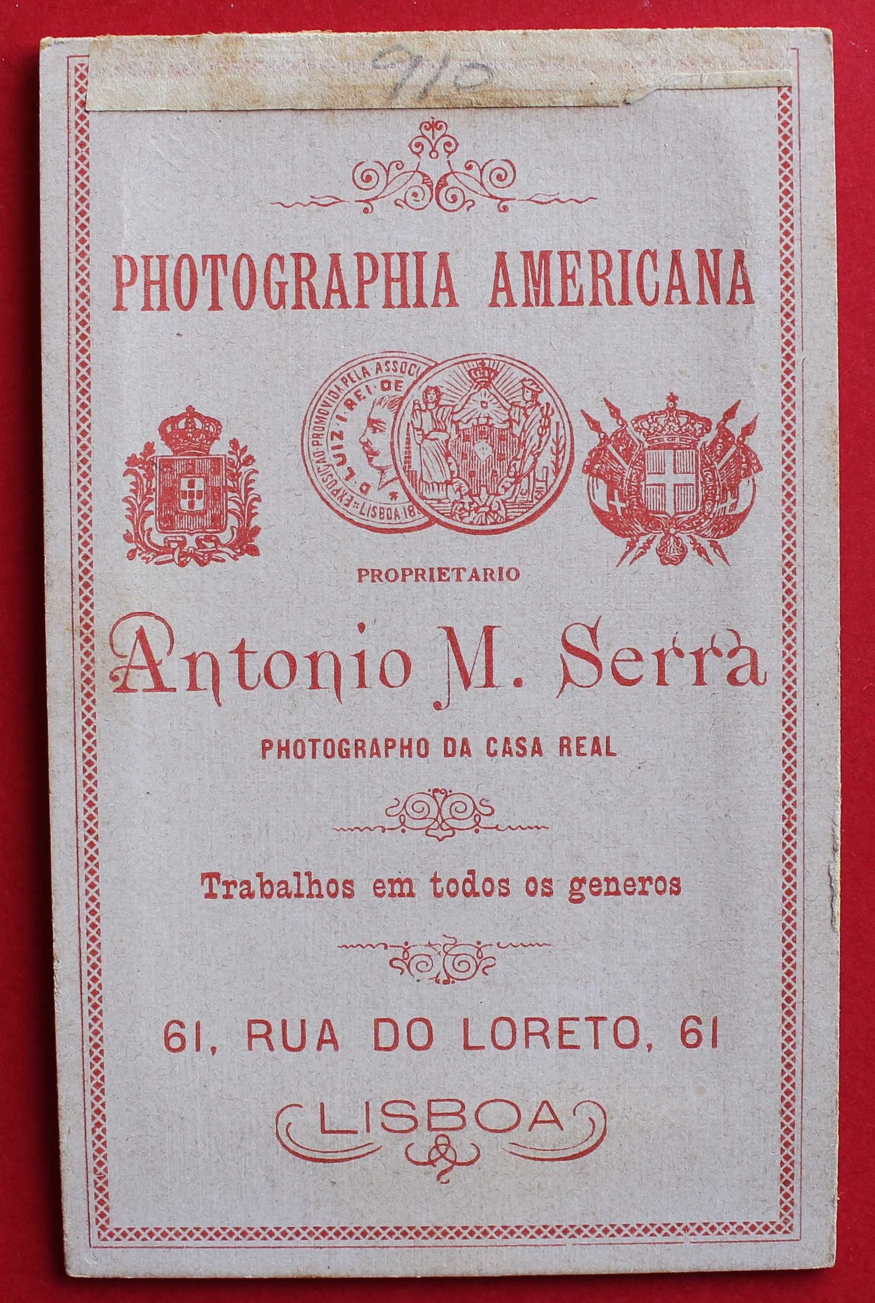 Menino de cartola, CDV António M. Serra Photographia Americana