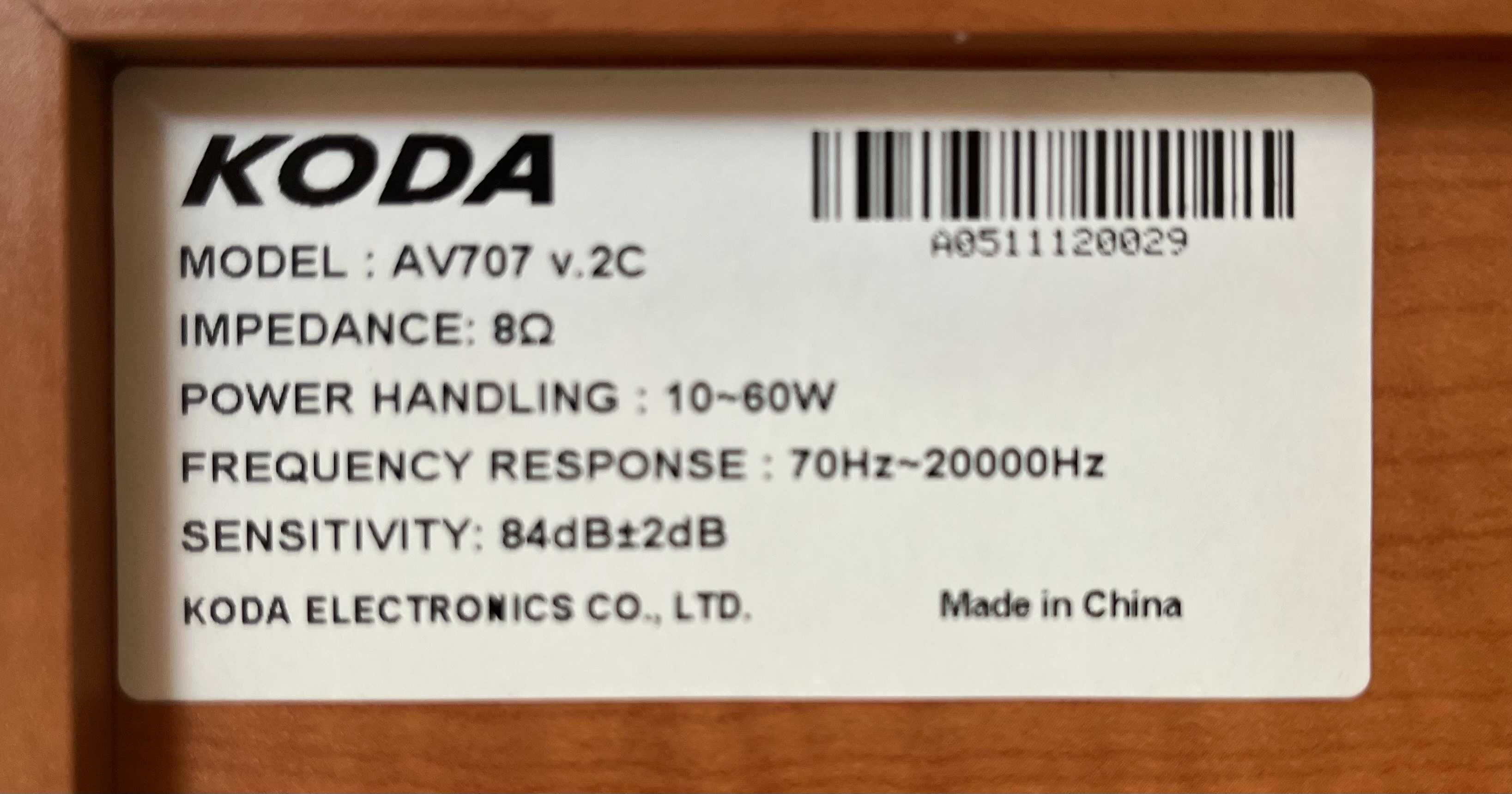 Amplituner Koda AV-505X, głośniki, kino domowe