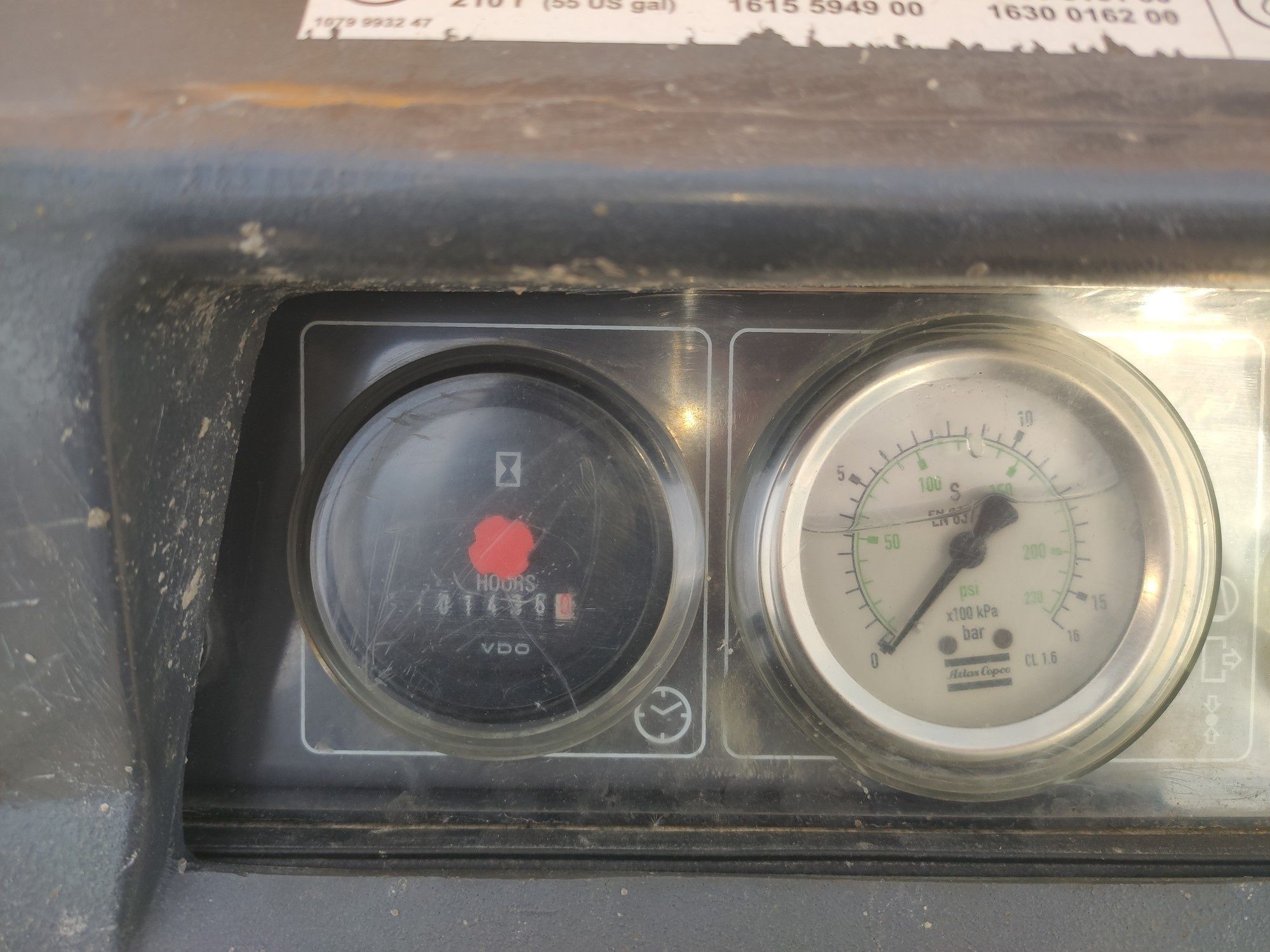 kompresor atlas copco xas 67 2014r 1435mth zarejestrowany xas67