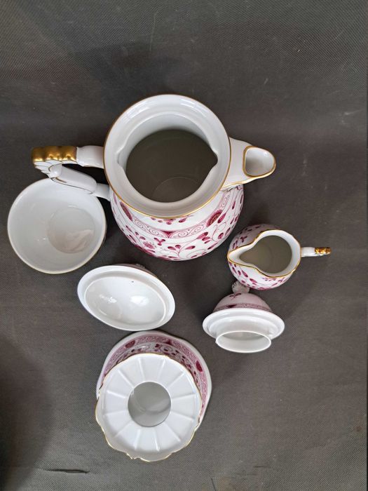 Serwis kawowy porcelanowy na 7 osób, Lindner Marie - Luise