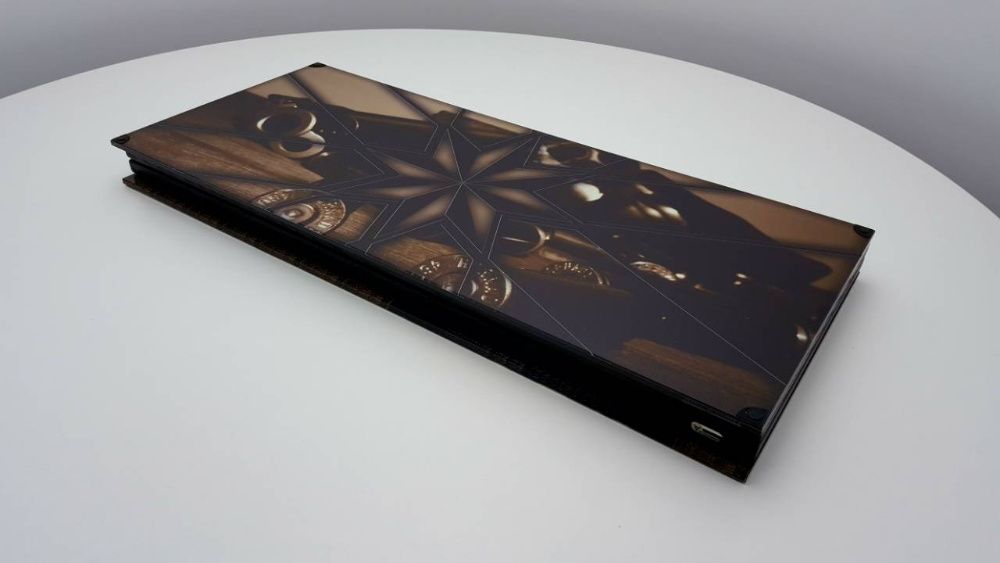 Нарды Хай-тек из каленого стекла. Дизайн. Подарок мужу. Art-limit.