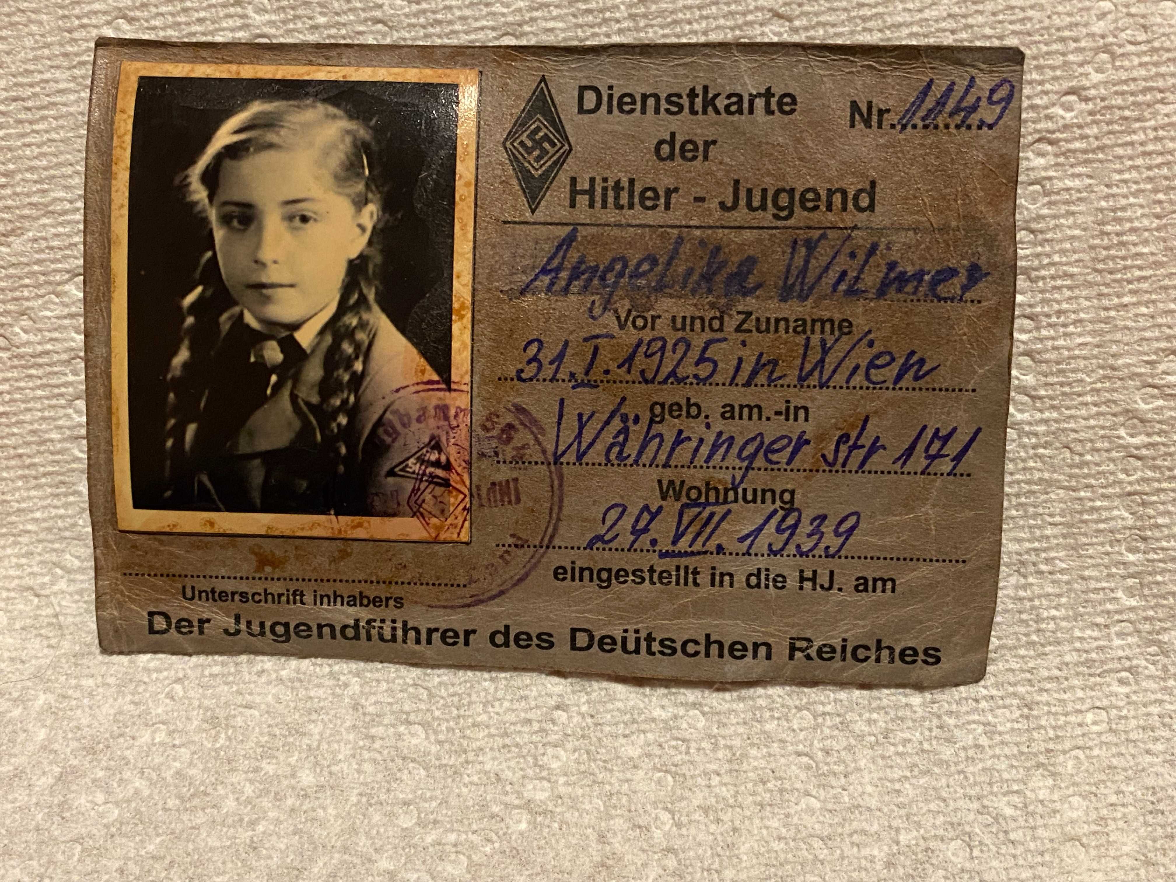 Niemcy 2 wojna  Hitler Jugend  document