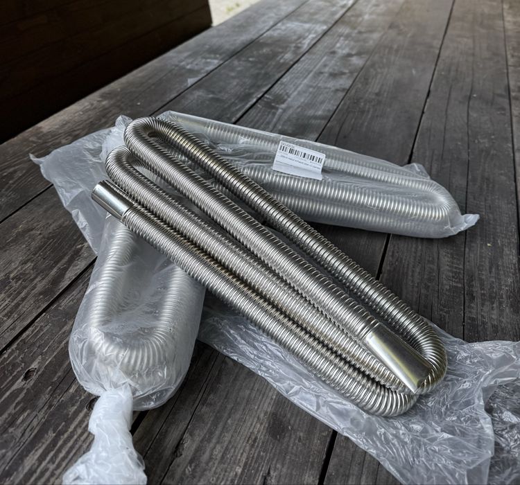 Гофра на вихлоп автономки, генератора  1.2м-2м 25mm