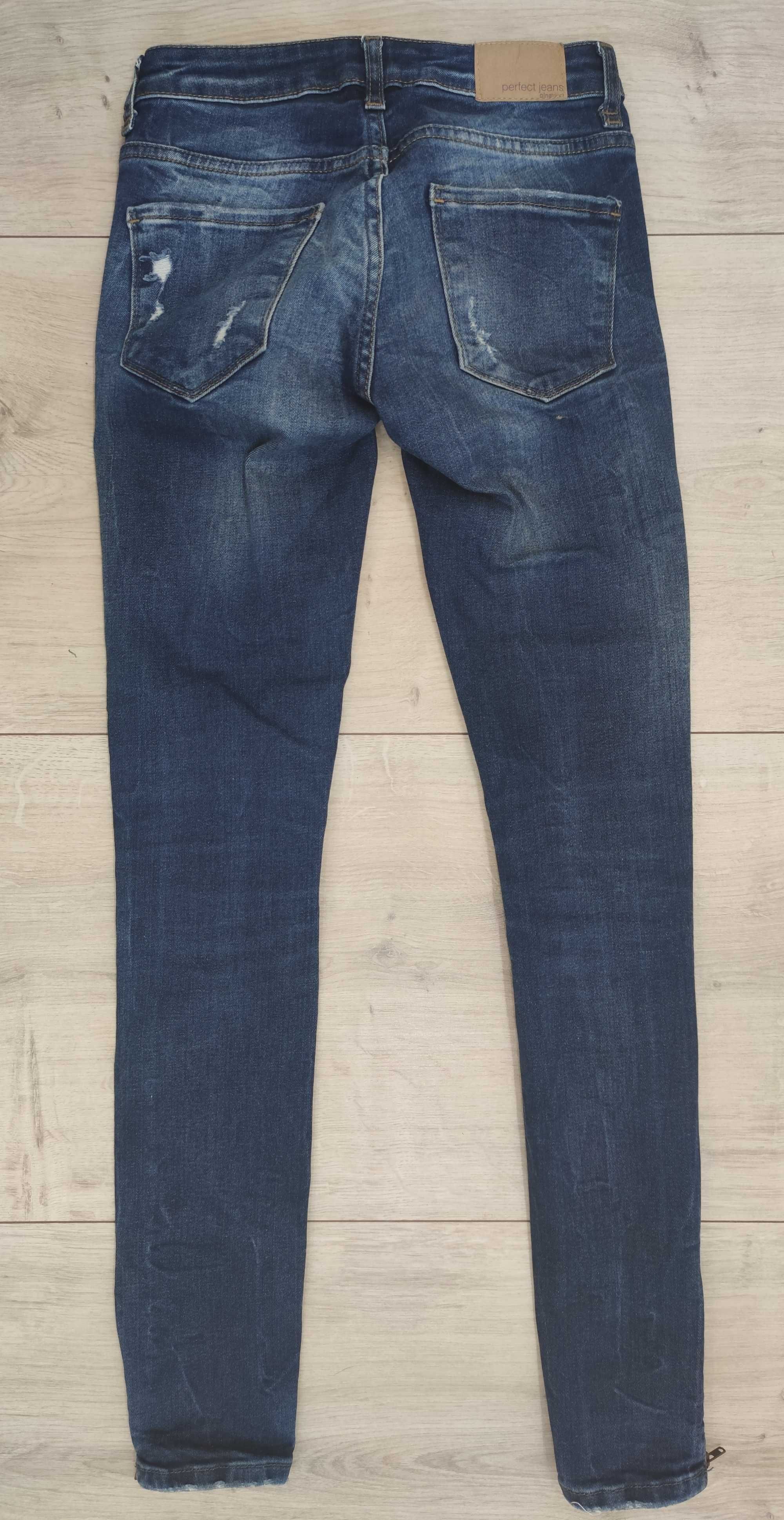 Gina Tricot, jeansy rurki r. 25 xs