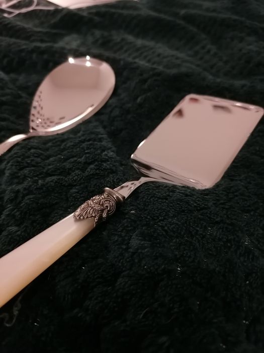 Zestaw obiadowy, wazówka, łyżka do sosów, łopatka