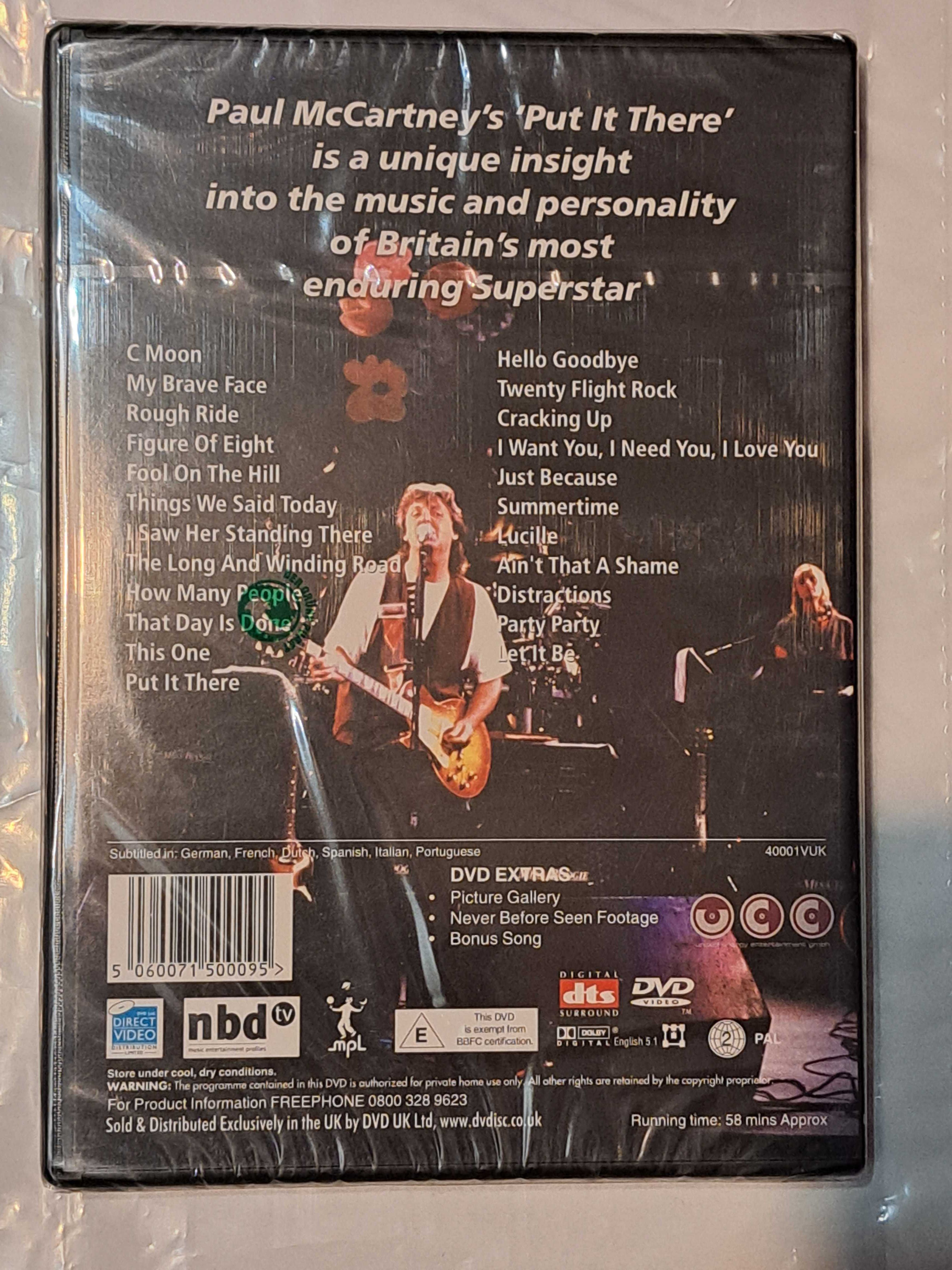 DVD Paul McCartney Put It There  NOWE Folia