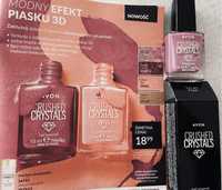 Nowy lakier piaskowy Avon CRushed Crystals Lilac Pink, tanio!