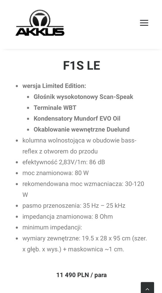Akkus Monolith S Limited Edition