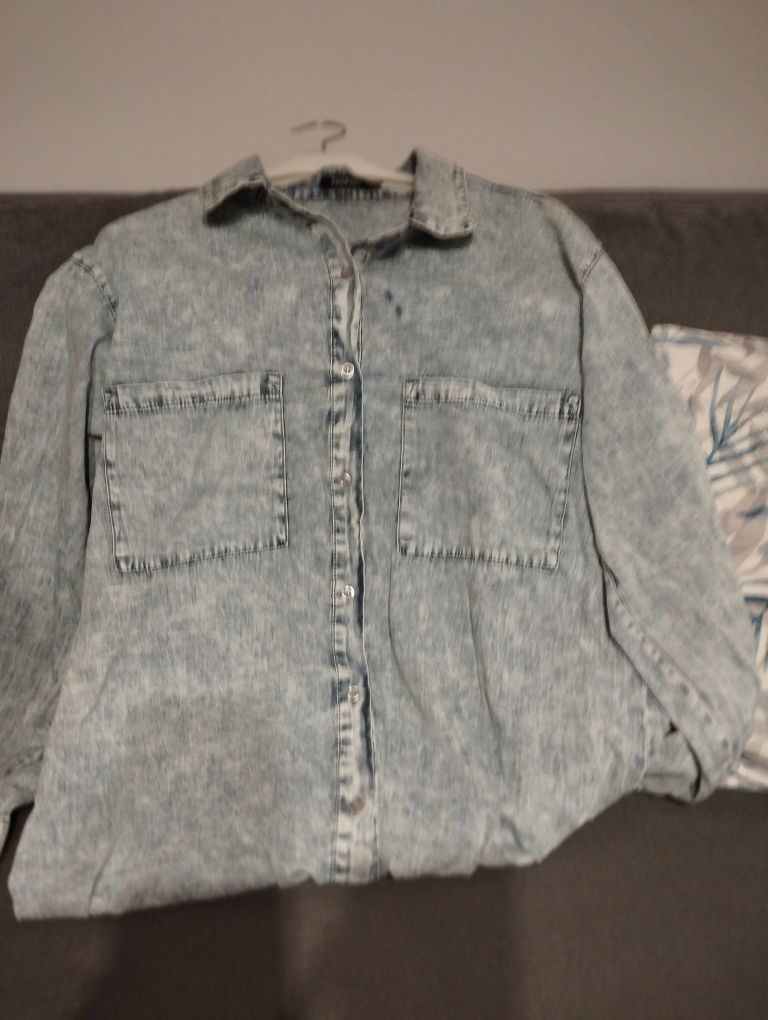 Koszula jeansowa oversize S/M cienka